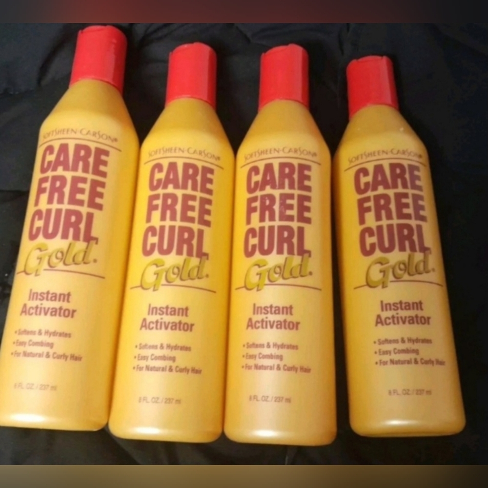 (4) Soft Sheen Carson Care Free Curl Gold Instant Activator 8oz Bottles NEW HTF